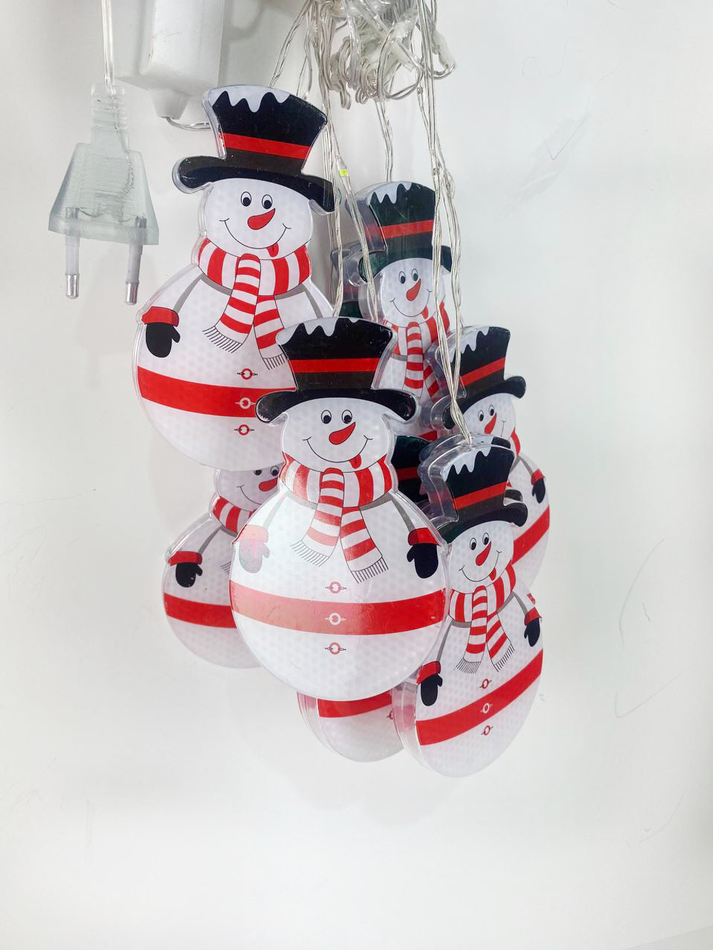 Гирлянда-занавес Снеговик