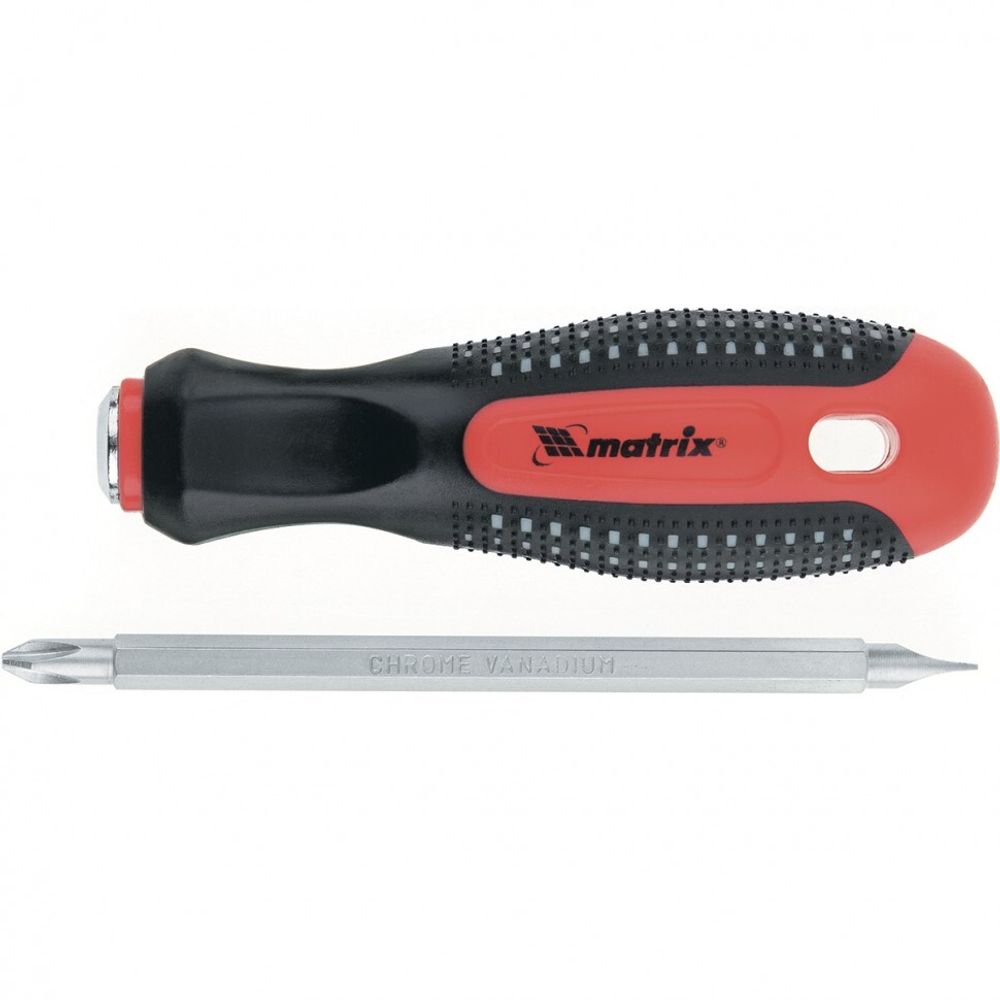 Отвертка комбинированная Fusion SL6/PH2 мм, CrV, трехкомпонентная рукоятка "Anti slip" Matrix