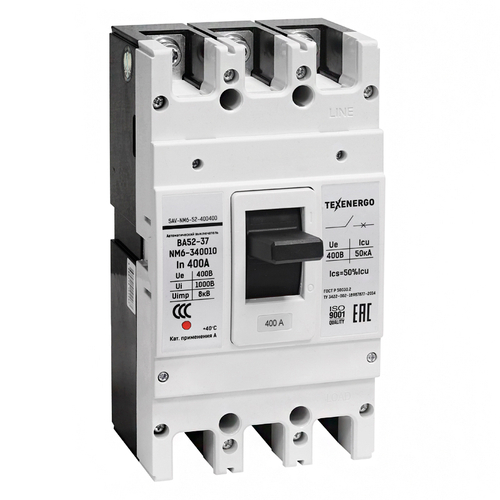 Автоматический выключатель ВА52-37 NM6-340010 400А Texenergo
