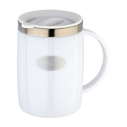 Термокружка Biostal Flër (0,5 литра) с крышкой, белая