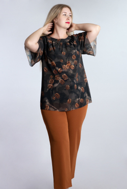 Блузка женская 3692ЛП, Кофе #284Кофе093692ЛП