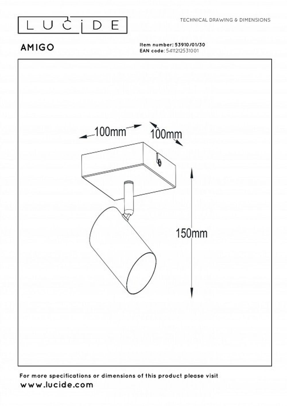 Спот Lucide Amigo 2767/12/31