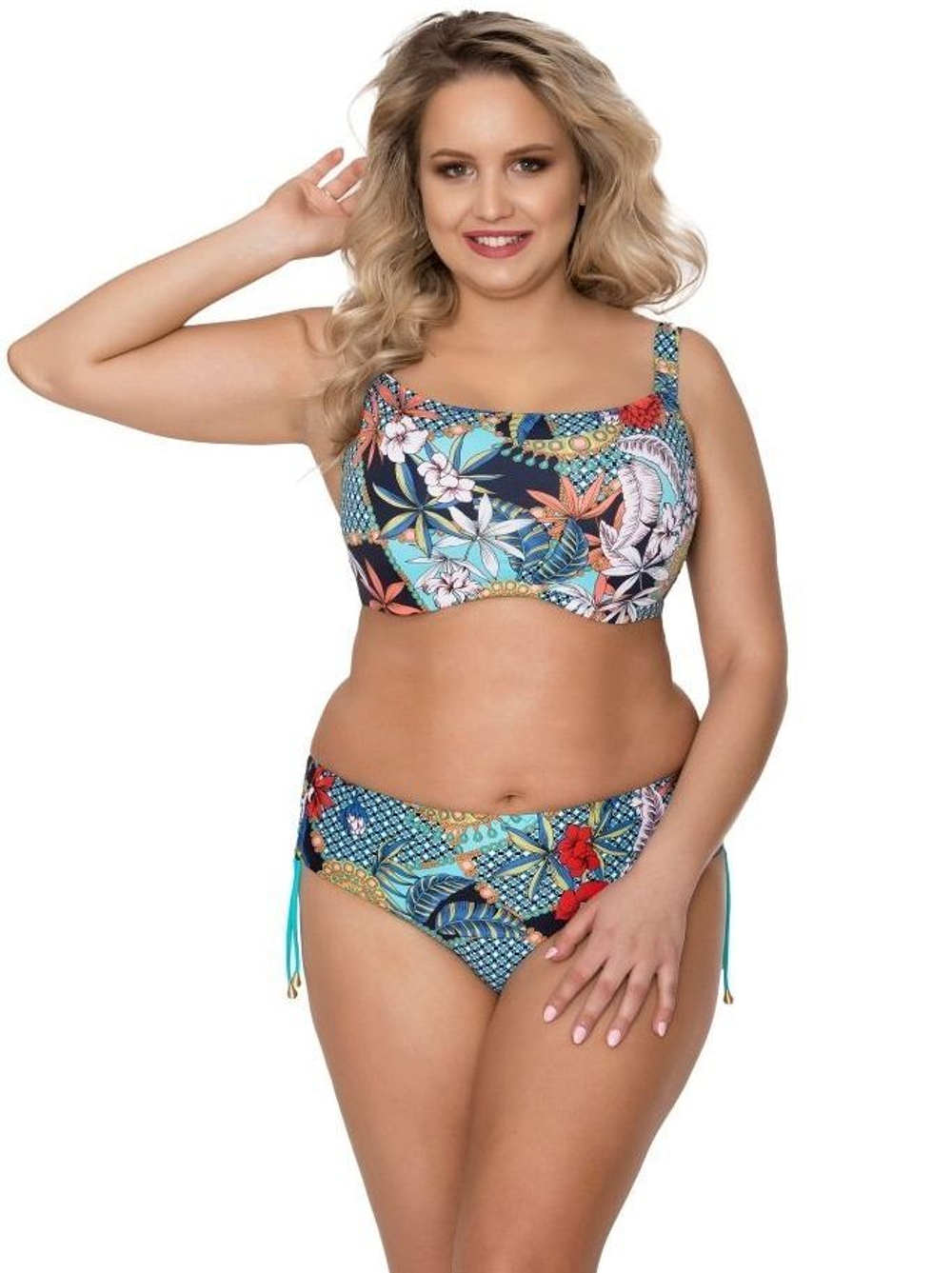 Плавки с регуляцией высоты и флористическим рисунком (Размер: 5X) (Цвет: разноцветный)