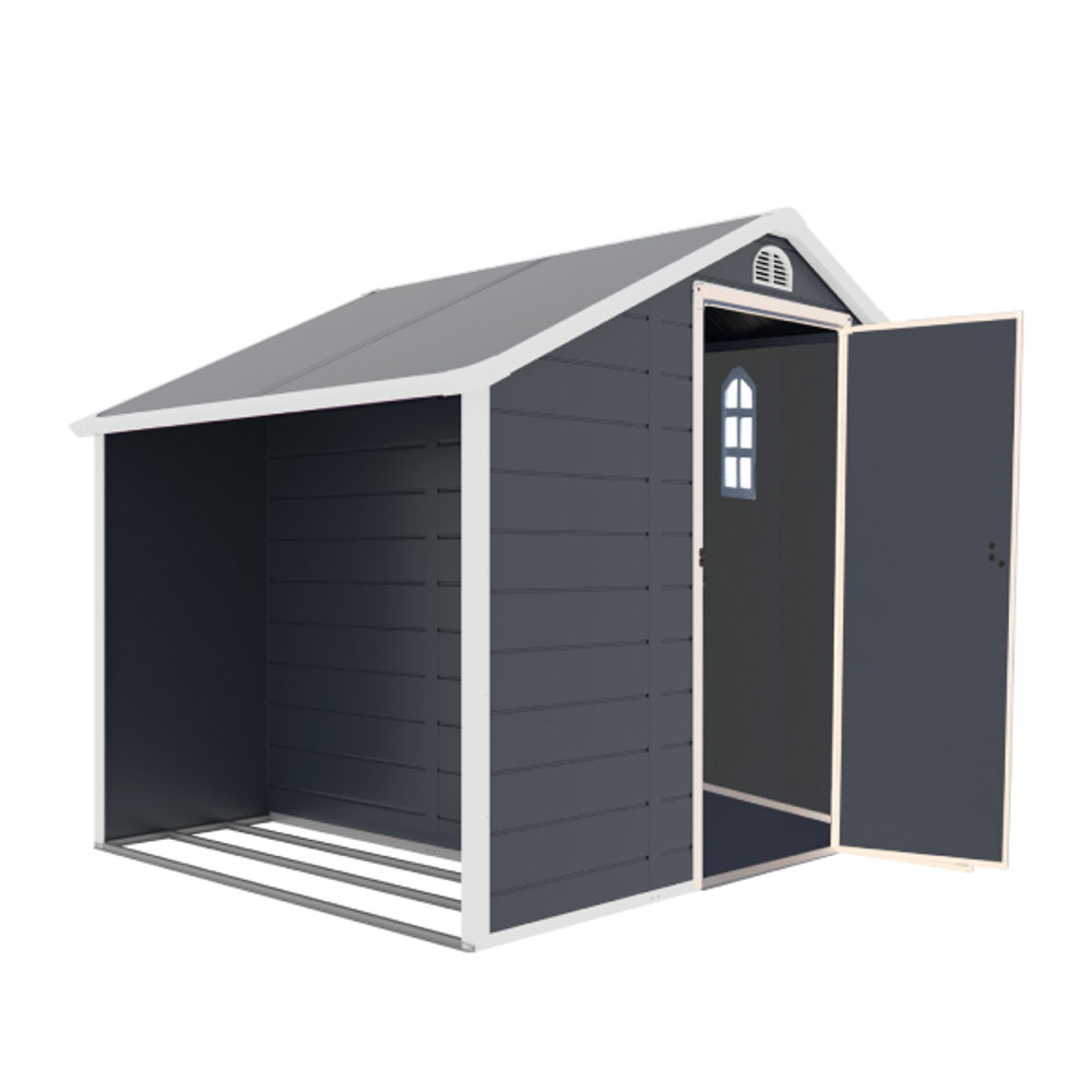 Пластиковый сарай с дровницей Wotex Storage-02-3