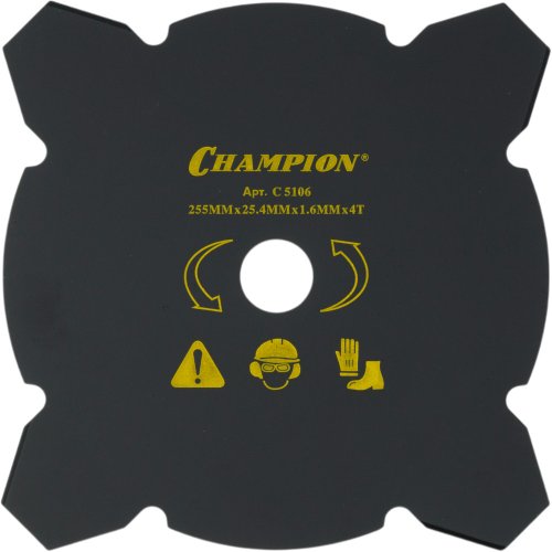 Нож CHAMPION для триммера 4-х зубчатый d=255*25.4mm (тип В)   C5106