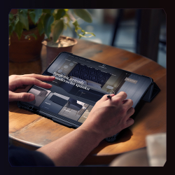 Чехол книжка от Nillkin для Apple iPad Air 13 (2025, 2024) и Pro 12.9 (2020-2022), серия Bumper Pro Case-Multi Angle Folding Style, многофункциональный складной стиль