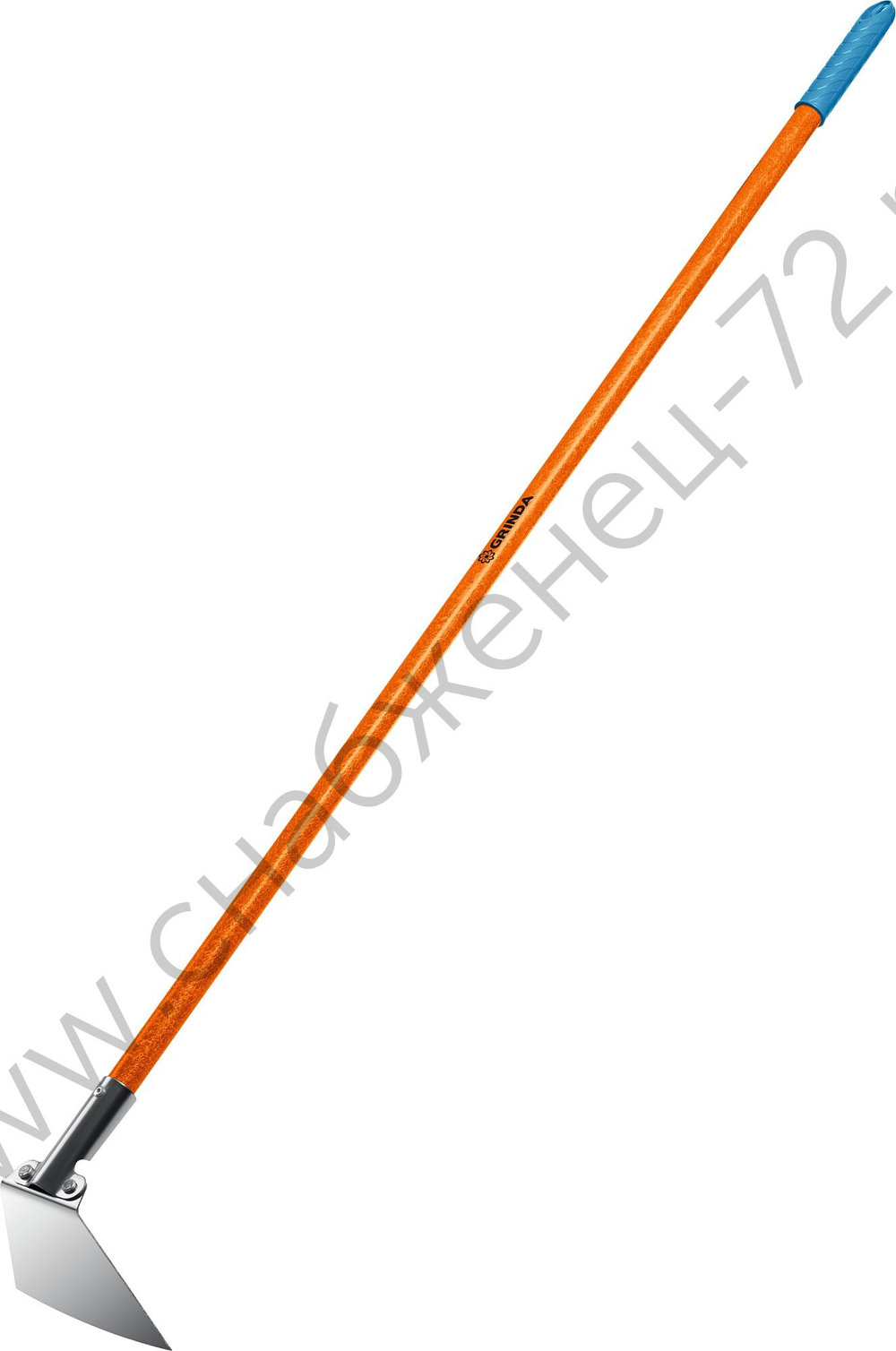 GRINDA PH-180 FIBER, 180 х 125 х 1360 мм, нержавеющая сталь, трапециевидный профиль, фибергласовый черенок, мотыга, PROLine (39592)