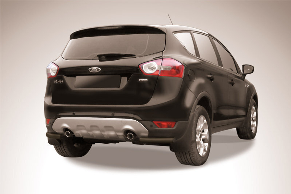 Защита заднего бампера Ford Kuga (2008-2013) d57 уголки черная