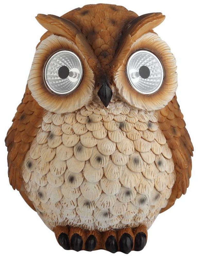 Светильник садовый ERAFYS01-10 Сова рыжая на солнечн. батарее полистоун 19см Эра Б0044842