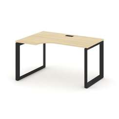 Style Project Стол рабочий эргономичный SN-59O.SPA-002(L) Акация Лорка/Металл Черный/Черный Заглушка