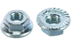 Гайка М16 DIN 6923 с фланцем и насечками шестигранная с зазубринами 2 шт