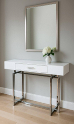 Консоль с ящиком Гарда серебро