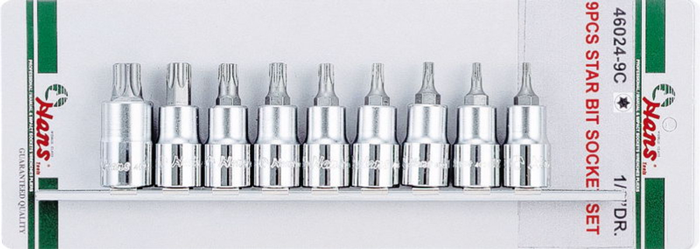 Набор торцевых головок TORX 1/2" Hans, 46024-9C