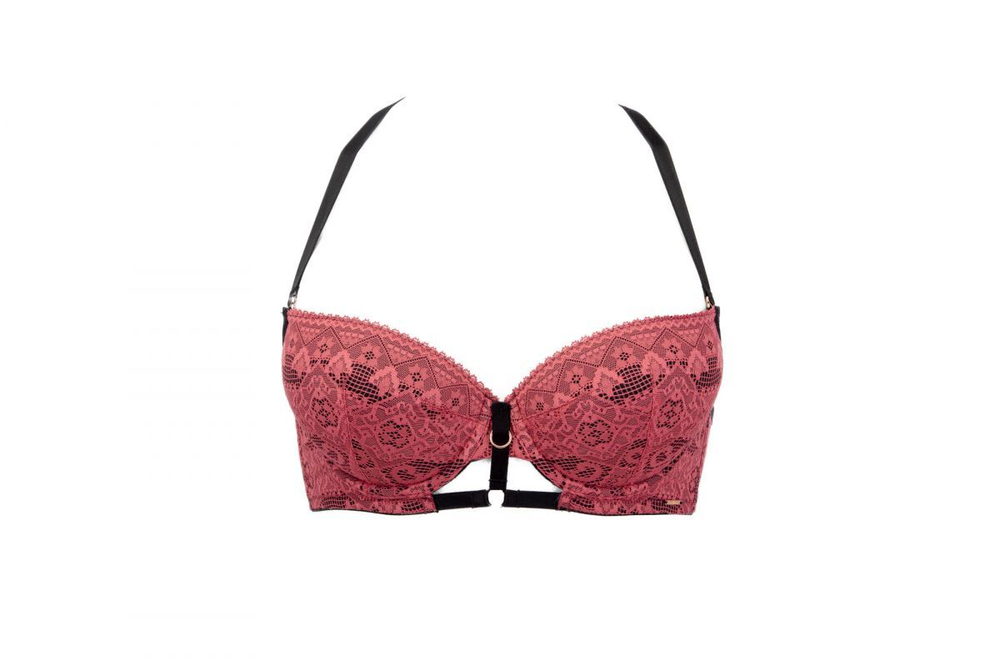 Роскошный бюстгальтер Goji на каркасах с боковой поддержкой (Размер: 65E) (Цвет: розовый с черным)