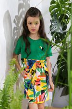 Платье для девочки Ботаника-1 Виотекс ЗЕЛЁНЫЙ