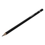 Карандаши чернографитные STAFF "College", НАБОР 6 шт., 2H-2B, без резинки, черный корпус, заточенные, 181254