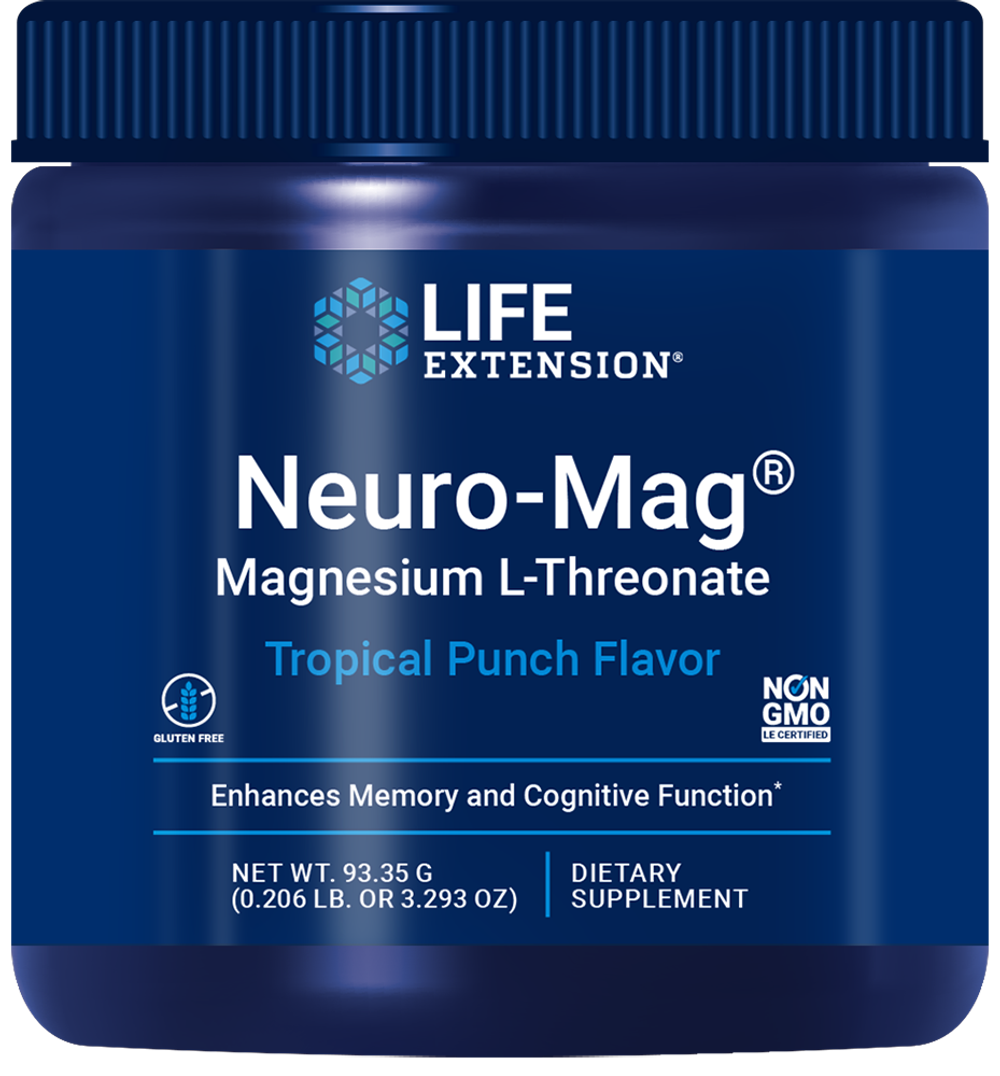 Neuro-Mag® Magnesium L-Threonate (тропический пунш) 93.35 грамм Life Extension