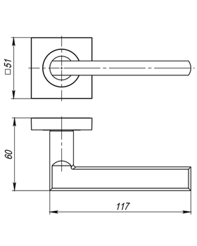 Ручка дверная межкомнатная POLO TECH матовый никель
