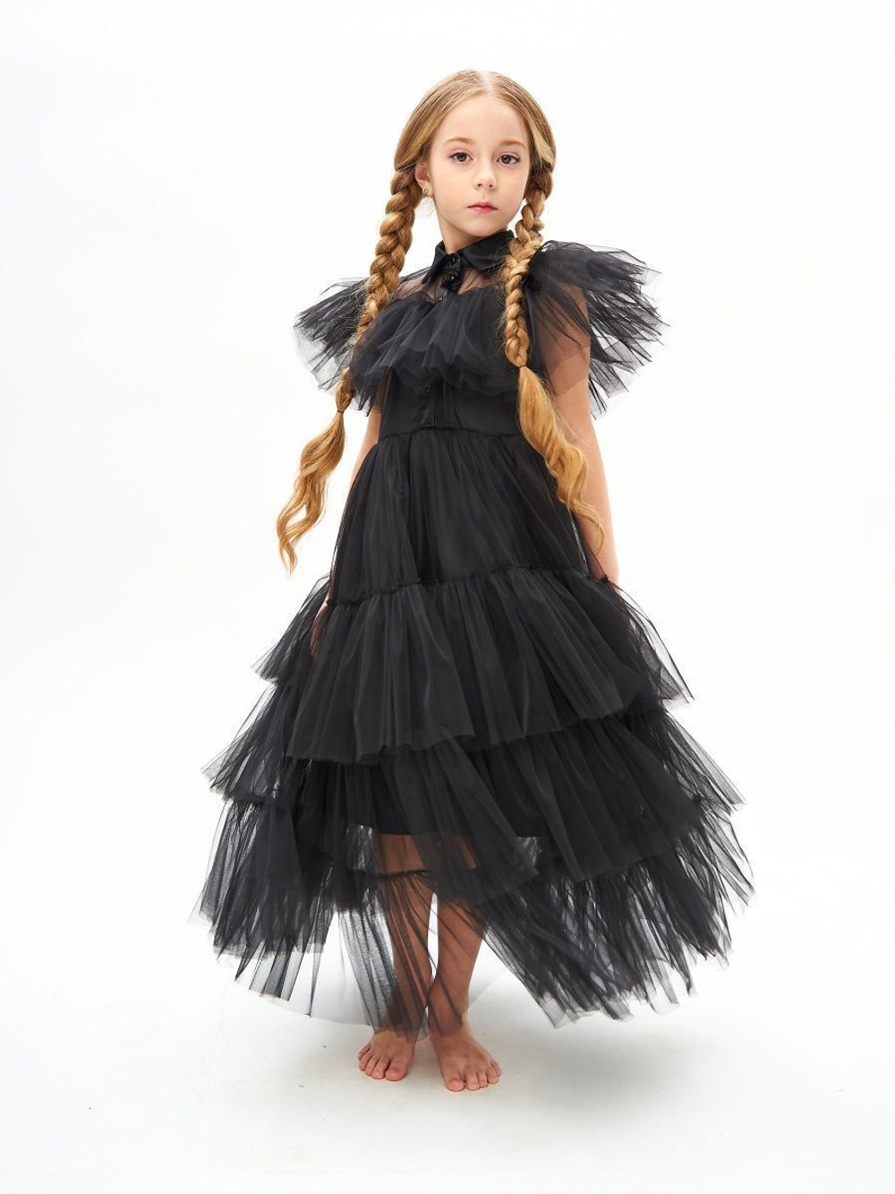 Платье Wednesday Addams Уэнсдэй Адамс на Хэллоуин в пол