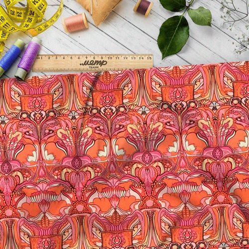 Ткань премиум сатин пламенное созвездие