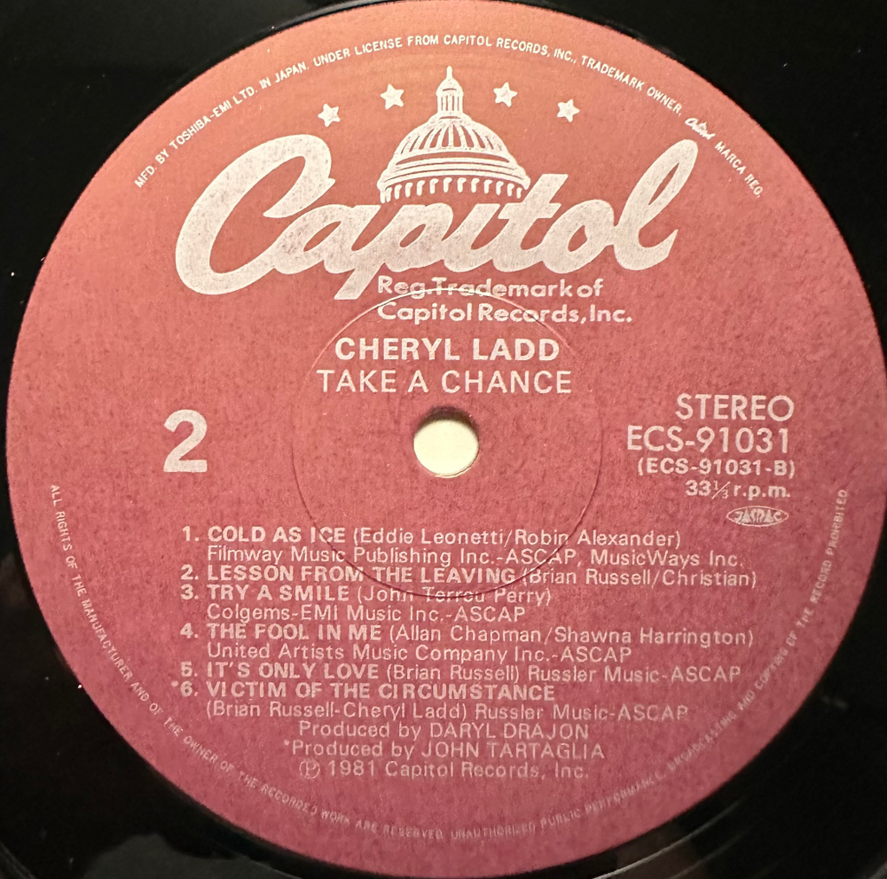 Cheryl Ladd - Take A Chance (Япония 1981г.)