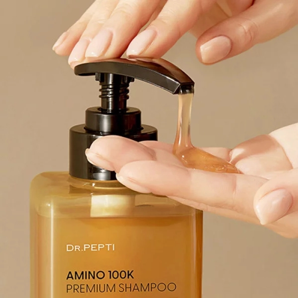 Dr.PEPTI Премиальный шампунь против выпадения волос, зуда и перхоти Amino 100k Premium Shampoo (500ml)