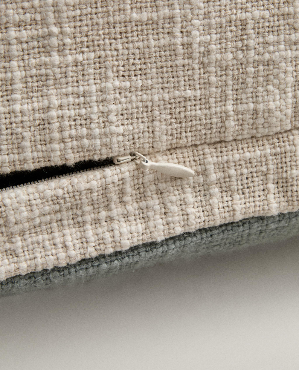 Zara Home наволочка декоративная из хлопка, бирюзовый, в полоску, 40x60 см