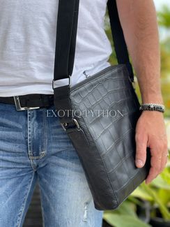 Мужская сумка из кожи крокодила BG-377