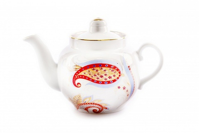 Чайник фарф завар 350мл Янтарь Перо Жар-птицы с101 с3185