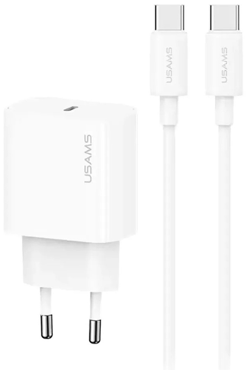 Зарядное устройство Usams OYXLTZ01 USB Type-C белый