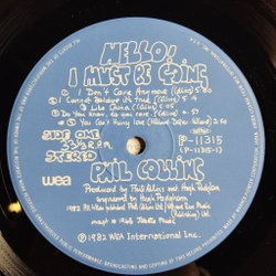 Винтажная виниловая пластинка LP Phil Collins Hello, I Must Be Going (Japan 1982) (Obi Copy)
