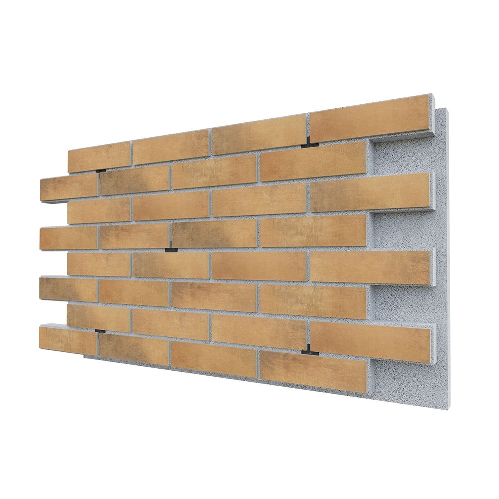 Негорючая термопанель ППС PRO BestPoint Loft Brick Curry 0,612 м², 1020x600 мм