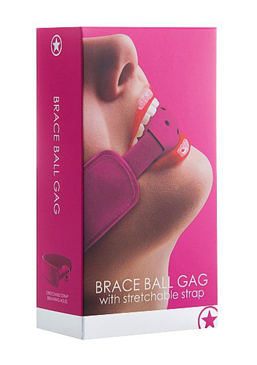 Кляп Brace Balll Pink (Цвет: розовый)