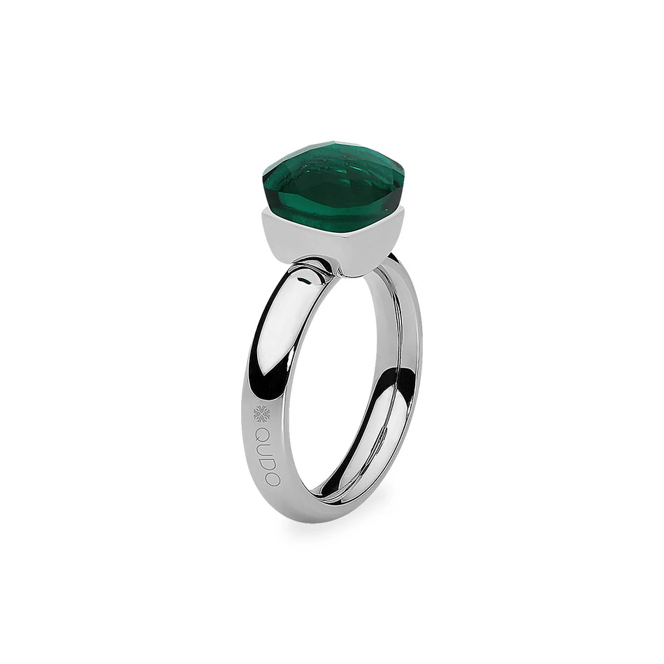 Кольцо Qudo Firenze emerald 17.2 мм 610447 G/S