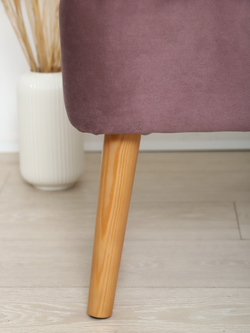 Пуф "Donatello"антивандальный велюр Lilac/натурал