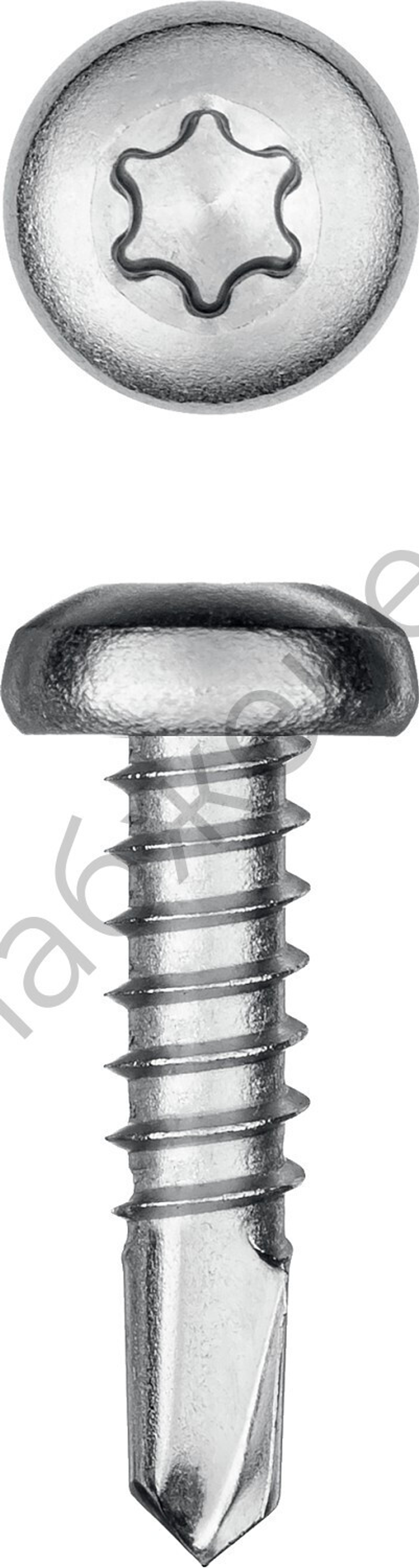 KRAFTOOL DS-P 13 х 3.5 мм, А2, сверло, полукр. головка, ТХ15, саморез нержавеющий, 1000 шт (300931-35-013)