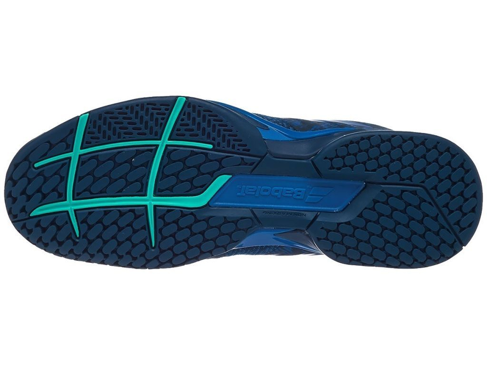 Мужские кроссовки теннисные Babolat Propulse Blast All Court Men - dark blue/viridian green