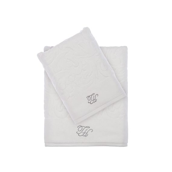 Набор полотенец  Baroc (кремовый)  3 пр 30х50 50Х100 и  90Х150   TIVOLYO HOME Турция