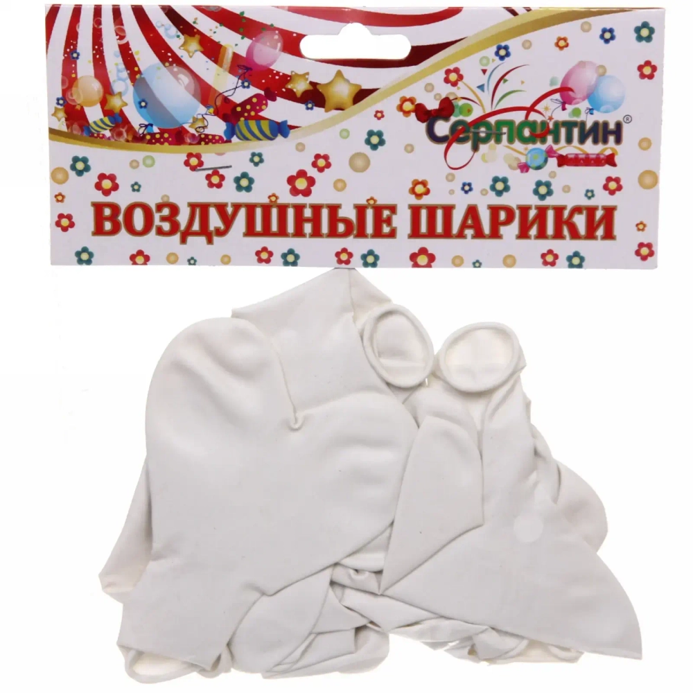 Воздушные шары»Сердце» 12»/30см (набор 15 шт), белый