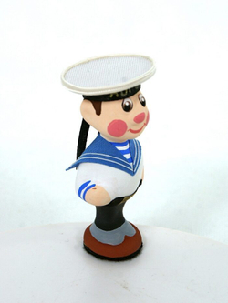 Кукла потешка Морячок. Игрушка фарфоровая ручной работы.