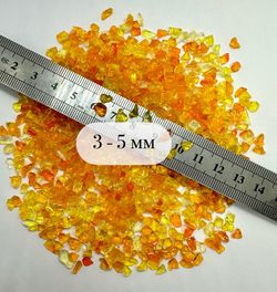 Стеклянная крошка Оранжево-Жёлтая фракция 3