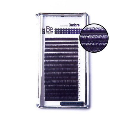 Цветные ресницы (омбре) BePerfect Ombre Dark Purple MIX 6 линий