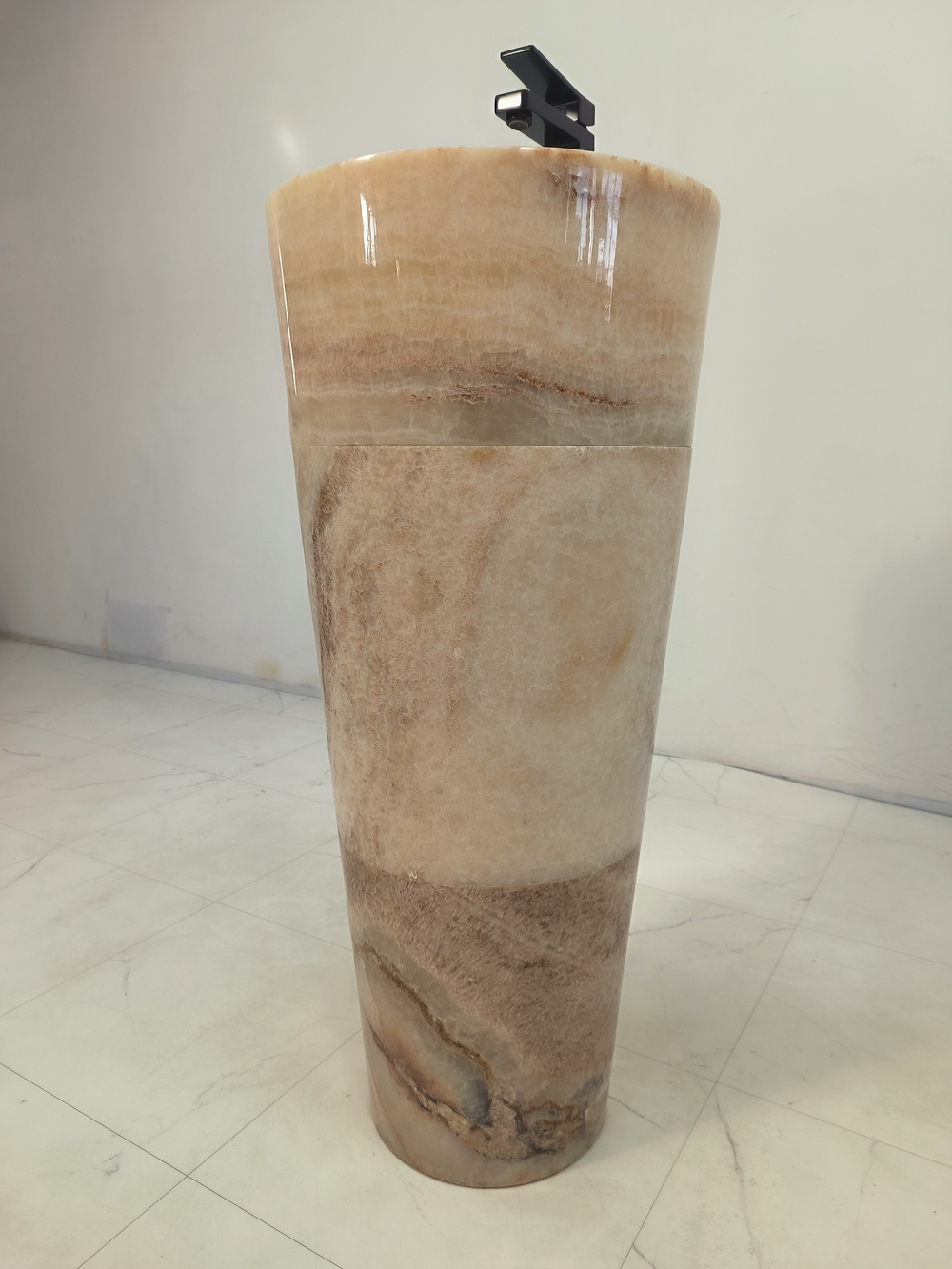 Раковина напольная из оникса Yellow ON-61358 (40*40*90)