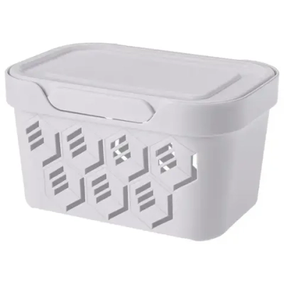 Ящик с крышкой универсальный deluxe, 189х110 мм, 1,9л (серый)