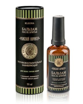 Бальзам после бритья Kleona, Противовоспалительный/Заживляющий, 50 мл