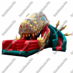 Коммерческий надувной батут "Клыкастый динозавр", 11*9*8 м