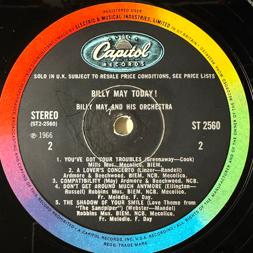 Billy May ‎– Today! (Англия 1966г.)
