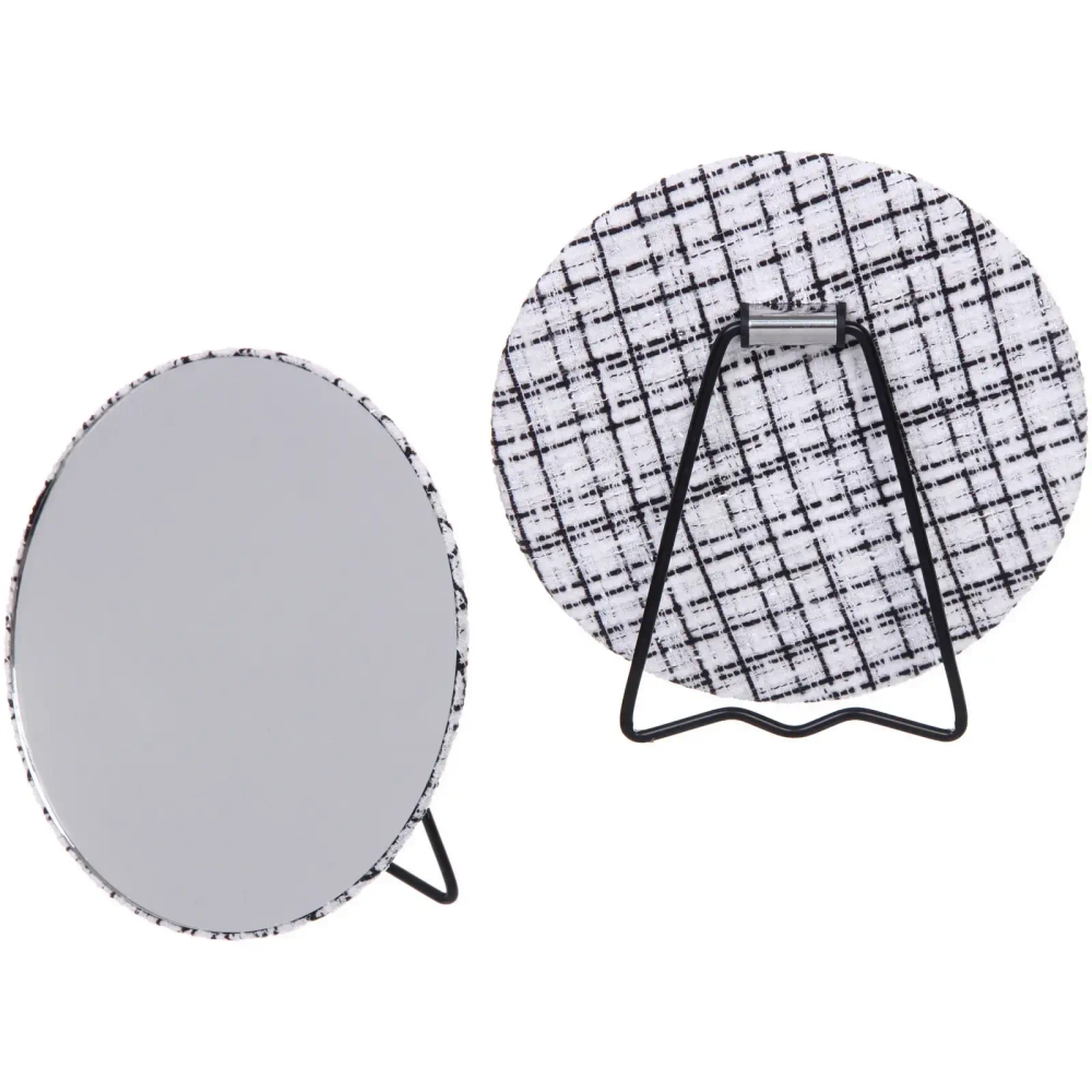 Зеркало настольное «ФРАТЕЛЛИ», серо-белый цвет, 15*15см (коробка)