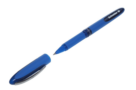 Ручка-роллер "One Hybrid C" Schneider синяя 0.7мм с резиновым упором корпус голубой пластиковый одноразовая
