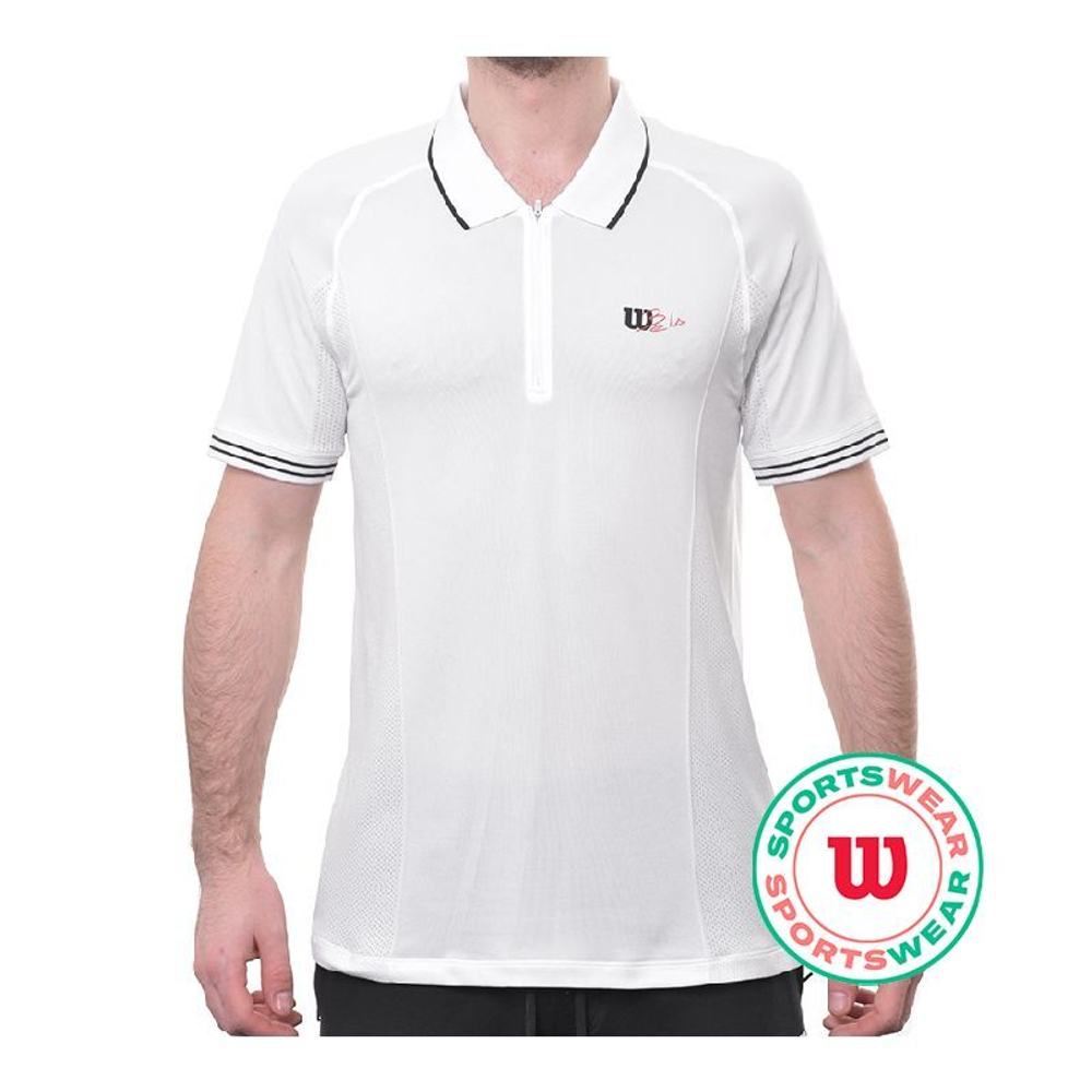 Мужское теннисное поло Wilson Series Seamless Polo - белый